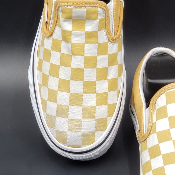 VANS CHECKERBOARD CLASSIC SLIP-ON SNEAKER WOMEN'S SIZE 6 OCHRE YELLOW - Picture 12 of 12